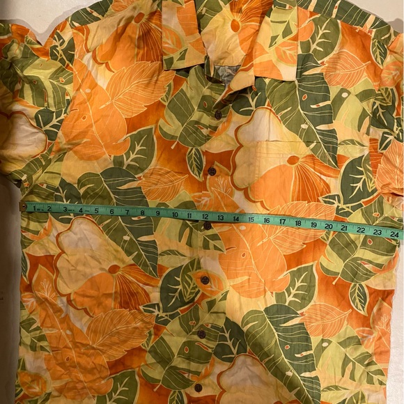 Tommy Bahama Shirt Men’s XL Multi Colored Silk Button Down Leaf Floral Print - Picture 4 of 6